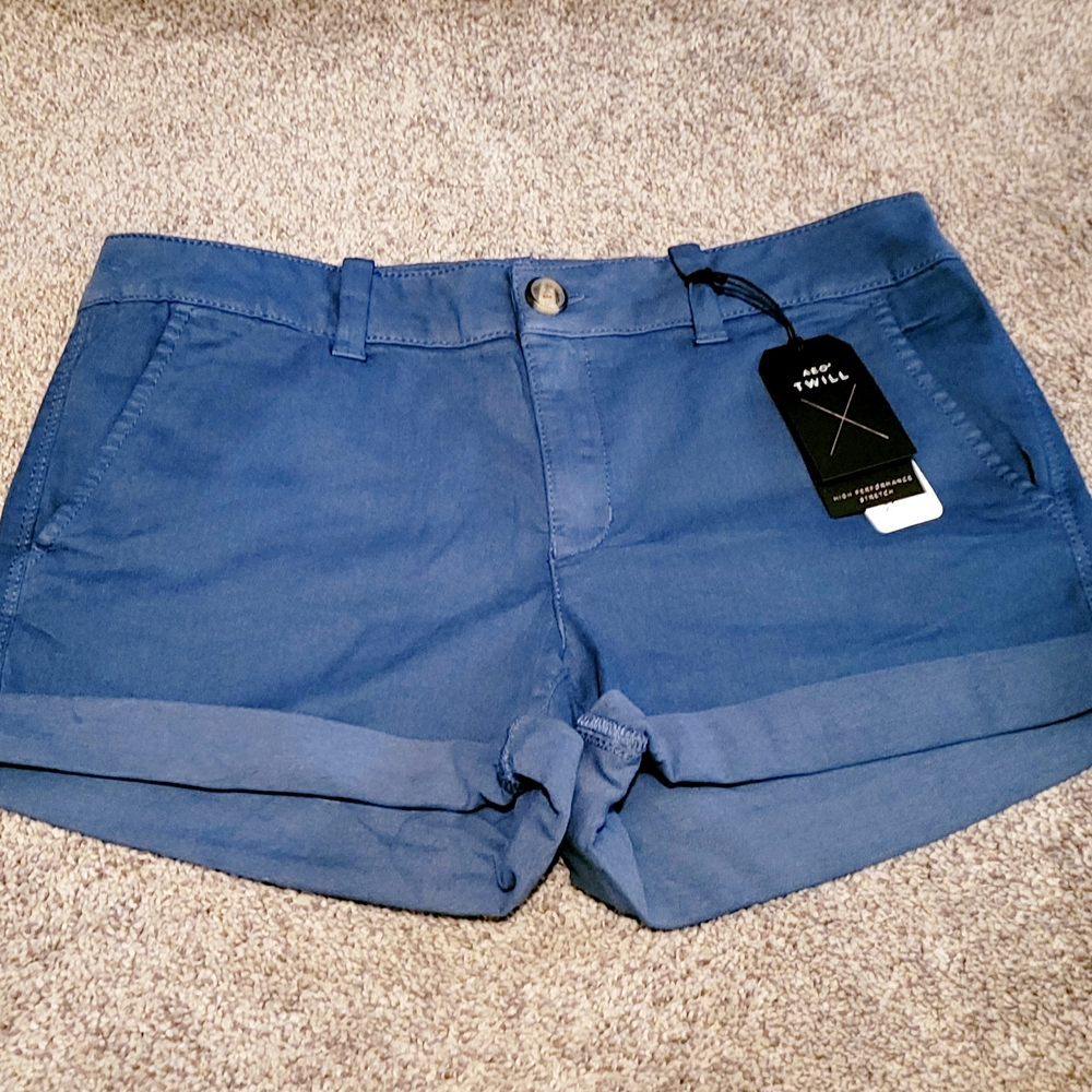 American Eagle Outfitters Blue Twill Shorts